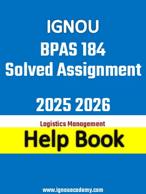 IGNOU BPAS 184 Solved Assignment 2025 2026